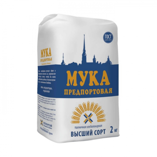 Мука пшеничная Предпортовая, 2кг