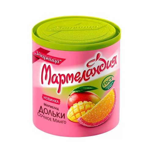 Мармелад Ударница Мармеландия сочное манго дольки, 250г