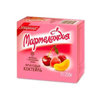Мармелад Ударница Мармеландия фруктовый коктейль, 250г