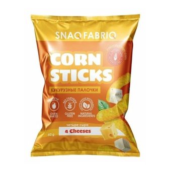 Кукурузные палочки Бомббар со вкусом Четыре сыра, 60г