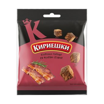 Сухарики Кириешки КДВ бекон, 40г