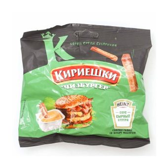 Сухарики Кириешки КДВ ржаные чизбургер сырный соус, 60г