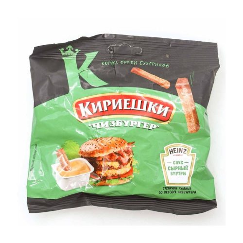 Сухарики Кириешки КДВ ржаные чизбургер сырный соус, 60г