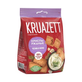 Криспы Круазетт пшеничные сухарики с вешенками в сметане, 100г