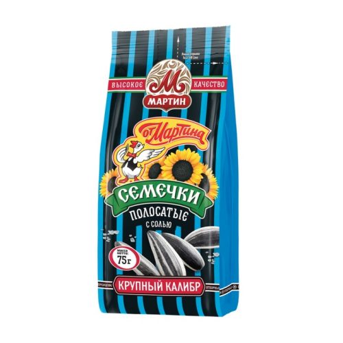 Семечки от Мартина Премиум полосатые отборные обжаренные с солью, 150г