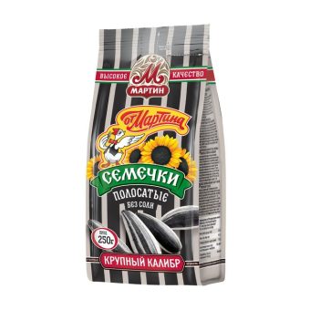 Семечки от Мартина Премиум полосатые отборные обжаренные с солью, 250г