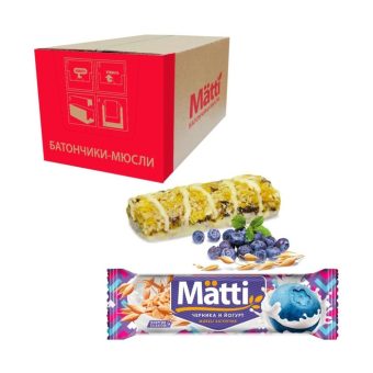 Батончики мюсли Матти Черника-йогурт, 24г