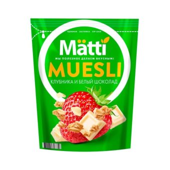Мюсли Матти Клубника и белый шоколад, 250г