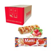 Батончики мюсли злаковый Матти, клубника, 24 г