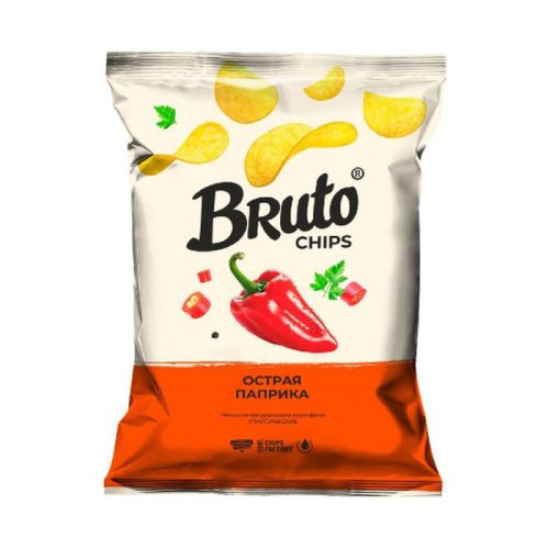 Чипсы Брутто УТТРО Флавор класс острый перец паприка, 120г