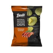 Чипсы Брутто УТТРО Флавор рифлёные ребрышки барбекю, 120г