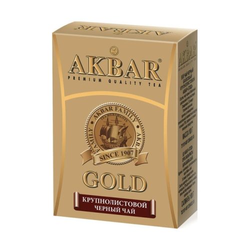 Чай Акбар Блэк Голд, чёрный цейлон крупный лист, 100г