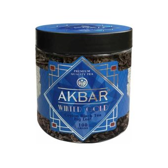 Чай Акбар Винтер Голд, чёрный цейлон крупный лист, 100г