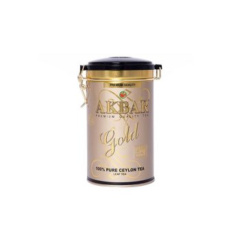 Чай Акбар Голд средний лист, 225г, ж/б