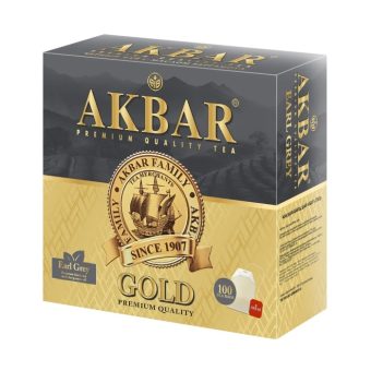 Чай Акбар Голд, 100пак, 200г, в конвертах