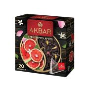 Чай Акбар Грейпфрут и арбуз, чёрный, 20 пирамидок, 40г