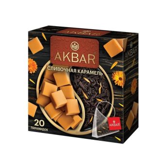 Чай Акбар сливочная карамель чёрный, 20пирамидок, 40г