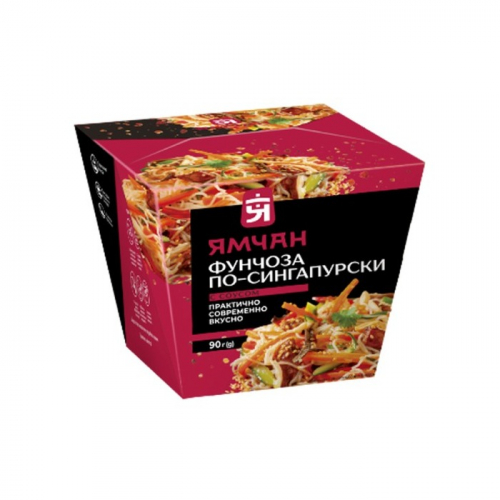 Фунчоза Ячменная Сэнсой Вок с сингапурским соусом с ароматом свежих устриц, 90г