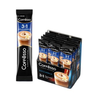 Кофе напиток Коффессо Ром и Ваниль 3в1, 20 стиков, 280г