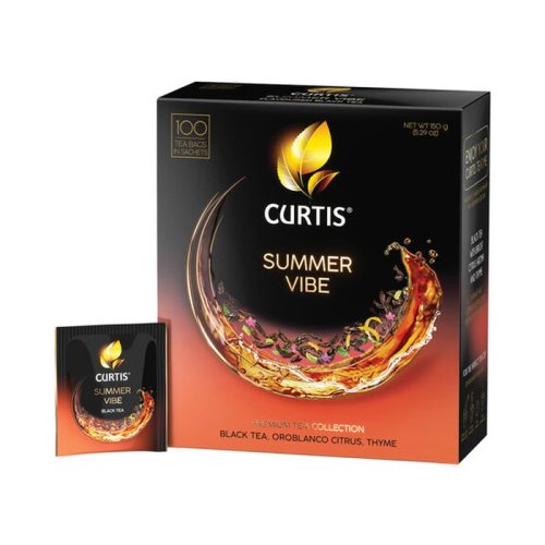 Чай Кертис Саммер Вайб чёрный ароматизированный, 25 пак, 1,5 г