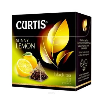 Чай Кертис Санни Лемон чёрный, 20 пирамид, 1,7 г