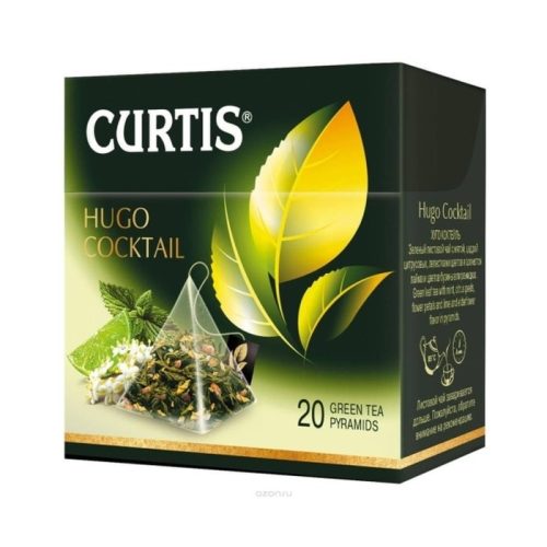 Чай Кертис Хуго Коктейль зелёный, 20 пирамид, 1,8 г