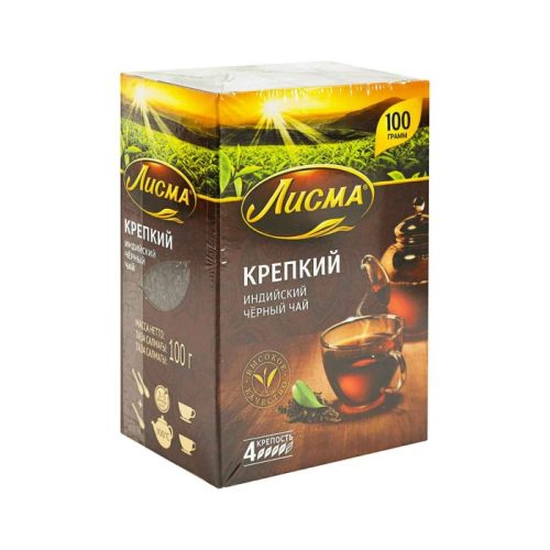 Чай Лисма Крепкий чёрный лист, 100 г