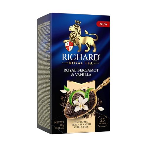 Чай Ричард Роял Бергамот и Ванилла, 25 пак, 2 г