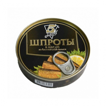 Шпроты в масле 5 Морей, 230г
