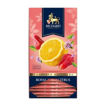 Чай Ричард Роял Юдзу Цитрус и Роуз Эппл, 1,7 г чёрный с ароматом