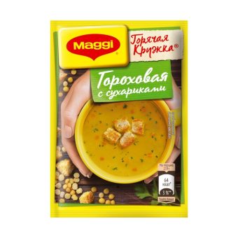 Горячая кружка Магги Гороховая с сухариками, 19г