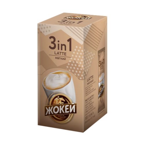 Кофе Жокей Мягкий латте 3в1, 10пак 120г
