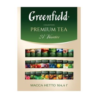 Чай Гринфилд Ассорти Подарочный набор, 96 пакетиков 164,4г