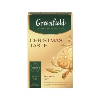 Чай Гринфилд Кристмас Тэйст черный ароматизированный с добавками, 85г