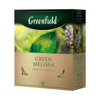 Чай Гринфилд Грин Мелисса зеленый, 100 пакетиков 150г