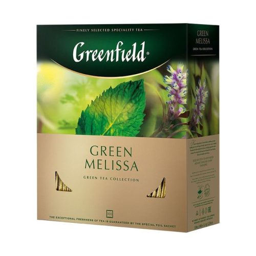 Чай Гринфилд Грин Мелисса зеленый, 100 пакетиков 150г