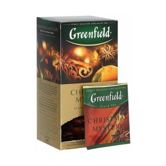Чай Гринфилд Крисмас Мистери чёрный корица цитрус, 25пак*1,5г