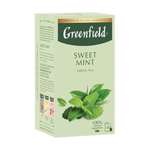 Чай Гринфилд Ол Нэйчерал Свит Минт зелёный 20пак*1,7