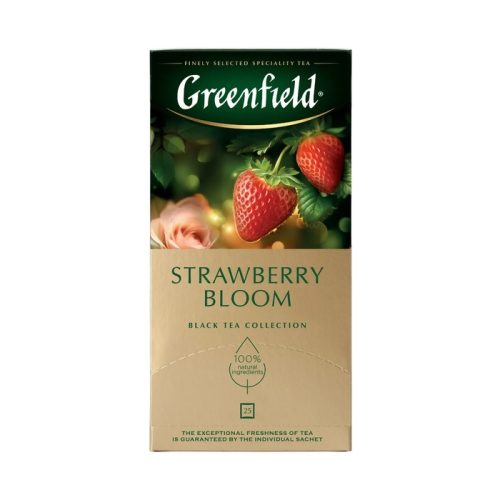 Чай Гринфилд Строуберри Блум чёрный ароматизированный, 25пак*1,5г