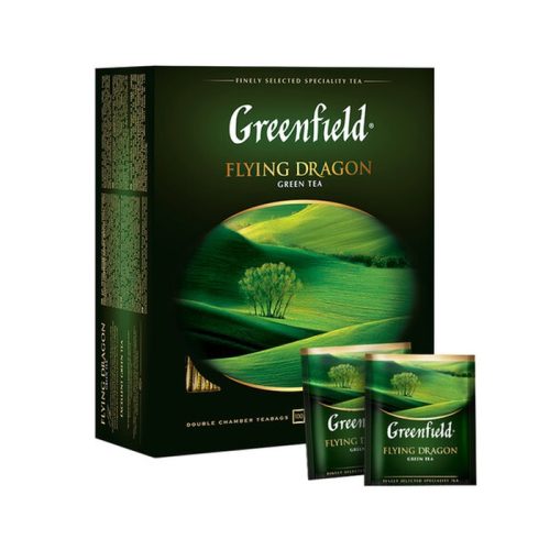 Чай Гринфилд Флаинг Драгон зелёный, 100пак*1,8г