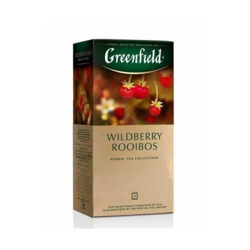 Чай Гринфилд Вайлдберри Ройбош травяной с клюквой, 25пак*1,5г