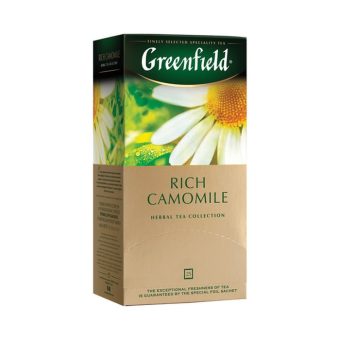 Чай Гринфилд Рич Камомайл травяной ромашка мята, 25пак*1,5г