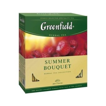 Чай Гринфилд Саммер Букет травяной малина, 100пак*2г