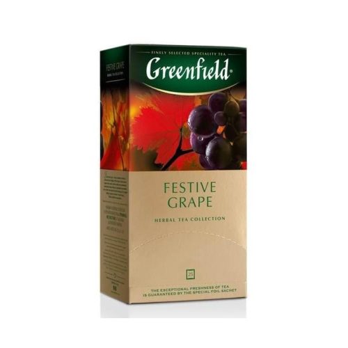 Чай Гринфилд Фестив Грэйп травяной гибискус шиповник яблоко виноград, 25пак*2г