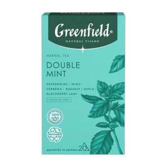 Чай Гринфилд Нейчерал Тизан Дабл Минт перечная и сладкая мята вербена, 20пирам*1,8г