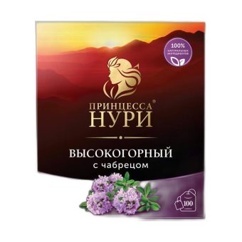 Чай Принцесса Нури Высокогорный с чабрецом, 100 пак 1,8г