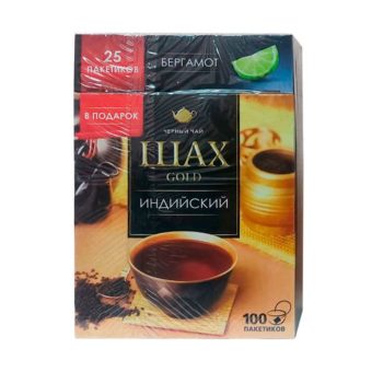 Чай Шах Голд ПРОМО Индийский гранулированный + Бергамот, 100пак, ОРИМИ