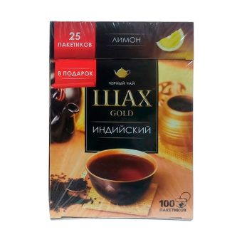 Чай Шах Голд ПРОМО Индийский гранулированный + Лимон, 100пак, ОРИМИ