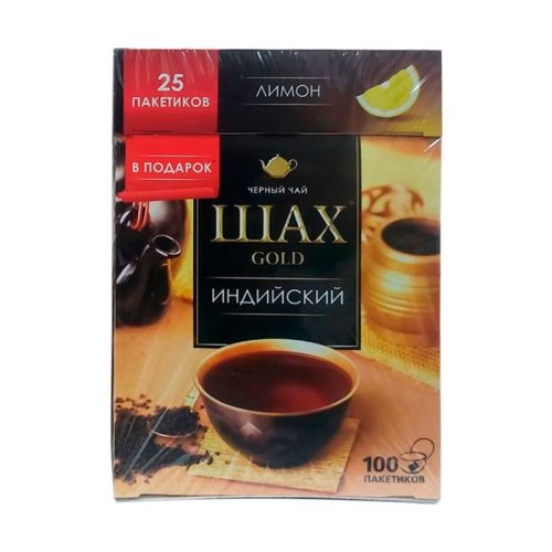 Чай Шах Голд ПРОМО Индийский гранулированный + Лимон, 100пак, ОРИМИ