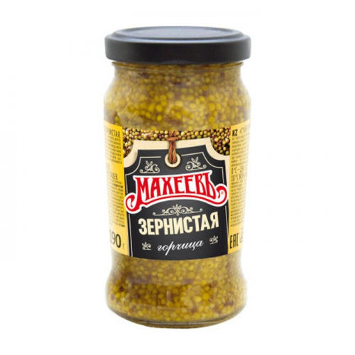 Горчица Махеевъ зернистая, 190г